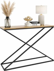 Konsola w stylu loft czarny + dąb lancelot A5-E18