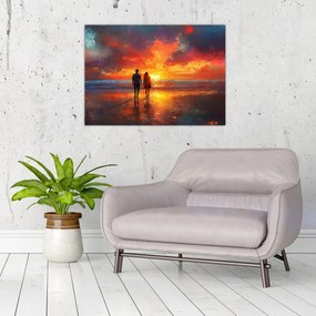 Obraz - Spacer po plaży (70x50 cm)