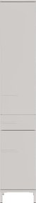 Kremowa wysoka/wąska szafka łazienkowa z matowym wykończeniem 34x190 cm Laurino – Germania