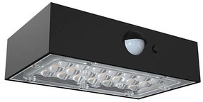 LED Kinkiet solarny z czujnikiem LED/3W/3,7V 3000K/4000K IP65 czarny