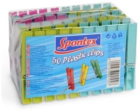 Spontex Klamerki plastikowe do bielizny, 50 szt.