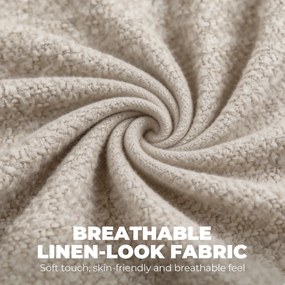 HOMCOM Tapicerowane krzesła do jadalni Krzesła kuchenne na stalowych nogach Beżowy | Aosom PL