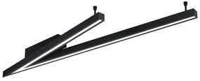 Czarna lampa sufitowa LED ze sterowaniem głosowym/mobilną aplikacją i metalowym kloszem 35x127.5 cm Cicanto – CINQUE