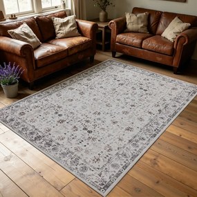 Dywan vintage INKA Floral z Efektem Postarzenia Kremowy 280 cm x 370 cm