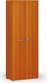 Szafa biurowa z drzwiami PRIMO WOOD, 800 x 420 x 2128 mm, wiśnia