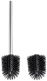 Zestaw: Samoczyszcząca, silikonowa szczotka do WC ⌀ 7,5 cm + zapasowa końcówka, WENKO