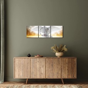 Obraz gołębicy (z zegarem) (90x30 cm)