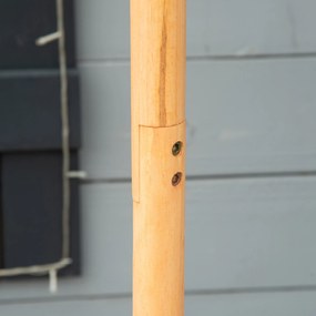PawHut Domek dla ptaków ze stojakiem Drewniany karmnik z platformą skośny metalowy dach Ø57,7 x 153H cm Naturalne drewno | Aosom PL
