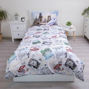 Jerry Fabrics Pościel bawełniana Harry Potter Hedwig 02, 140 x 200 cm, 70 x 90 cm