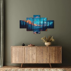 Obraz - Kemping w górach (125x70 cm)