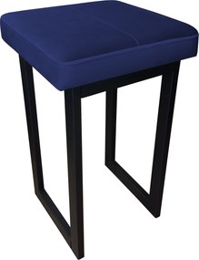 Taboret SOLID tkanina Welur stelaż metalowy STOŁEK LOFT : Kolor Stelaża - Czarny , Kolor tkaniny - VELVET - MG16, Typ tkaniny - Velvet, Wysokość - 45 cm