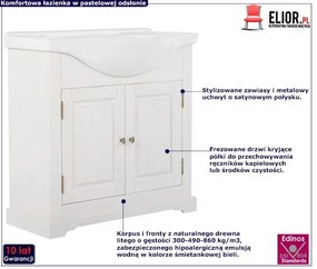 Biała szafka pod umywalkę Fadio 6X