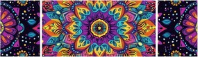 Obraz - Kalejdoskopowa mandala (170x50 cm)