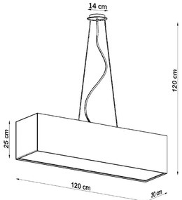 Biała lampa wisząca z tekstylno-szklanym kloszem Gryfin – Nice Lamps