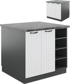 Wyspa kuchenna biały dworek/antracyt 90x60x82 fame-line