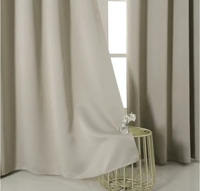 Zasłona OXFORD 140x270 cm, jasnobeżowa Zawieszanie: Taśma z wiązaniami