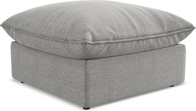 Pufa - z tkaniny bouclé - jasny szary - MANAO