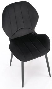 Krzesło tapicerowane K538 VELVET czarne HALMAR