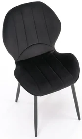 Krzesło tapicerowane K538 VELVET czarne HALMAR