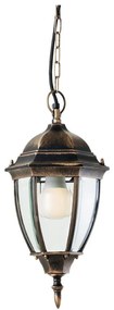 Redo 9607 - Lampa wisząca zewnętrzna na łańcuchu SEVILLA 1xE27/42W/230V IP44 złota/patyna