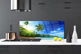 Panel Szklany Tropikalna Panorama Wybrzeża