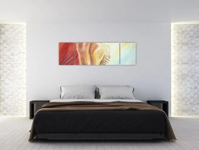 Obraz odpoczywającej kobiety, obraz olejny (170x50 cm)