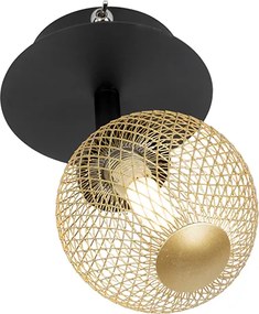 Reflektor czarny ze złotem, regulowany - Athens Wire