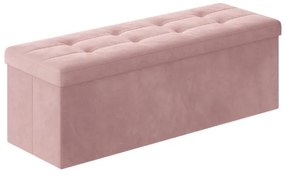 Stołek ze schowkiem OTTOMAN 110x38 cm, różowy