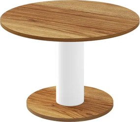 Okrągła ława do salonu Solo Mini 80 dąb