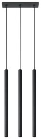 Czarna lampa wisząca Sollux Fideus, dł. 30 cm