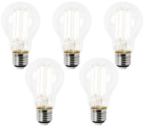 Zestaw 5 żarówek LED E27 A60 przezroczystych 2,2W 470 lm 2700K