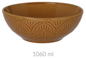 Ceramiczna miska ze żłobionym wzorem, 1060 ml