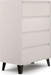 Kaszmirowa komoda z 4 szufladami na nóżkach W1-L46