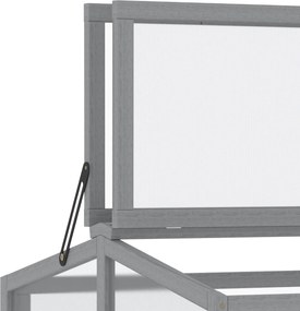 Outsunny Szklarnia Ogrodowa z Drewna i Poliwęglanu Jasnoszara Odporna na Pogodę 90x80x58cm | Aosom PL