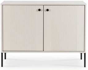 Komoda do Salonu SOFT 104 cm Kaszmir Ryflowana Dwudrzwiowa Nowoczesna