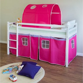 Łóżko piętrowe 90x200 cm Czerwone