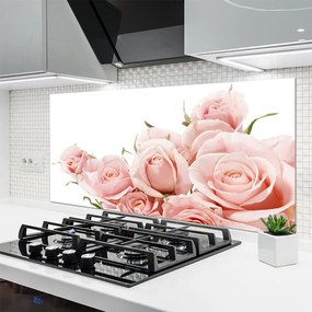 Szkło do Kuchni na Ścianę Królewski Bukiet Róż