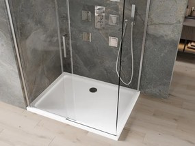 Mexen Omega kabina prysznicowa rozsuwana 110 x 80 cm, transparent, chrom + brodzik Flat - 825-110-080-01-00-4010