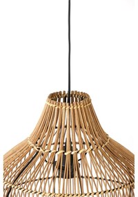Brązowa lampa sufitowa z rattanowym kloszem ø 40 cm Pacino – Light &amp; Living