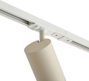 Modern railsysteem met 3 spots wit met beige 1-fase GU10 70mm - Iconic Jeana Luxe