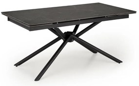 Stół rozkładany VITORINO 160(220)x90 czarny marmur HALMAR