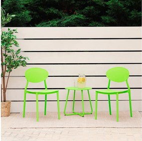 Krzesło ogrodowe 41x80,5x51 cm zielone Zestaw 4 sztuk