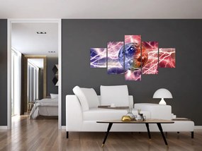 Obraz - Kula ziemska pod prądem (125x70 cm)