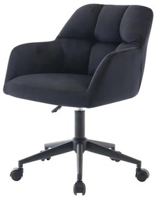 Krzesło biurowe - Welur - Czarny - Regulowana wysokość - PEGA Pascala Morabito