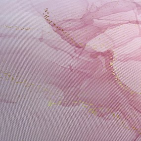 Obraz - Różowe plamy (z zegarem) (90x30 cm)