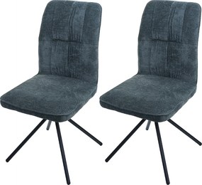 Krzesło do jadalni MCW-N99 (zestaw 2 szt.),  niebiesko-zielone