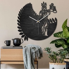 Zegar zodiaku Waga - czarny i naturalny