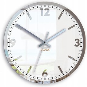 Zegar na ścianę klasyczny cichy mechanizm okrągły z białą tarczą akrylowy