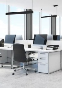 Czarna podłużna lampa wisząca - K611-Segro