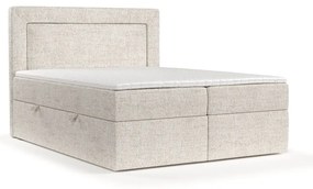 Kremowe łóżko boxspring ze schowkiem 180x200 cm Imagine – Maison de Rêve